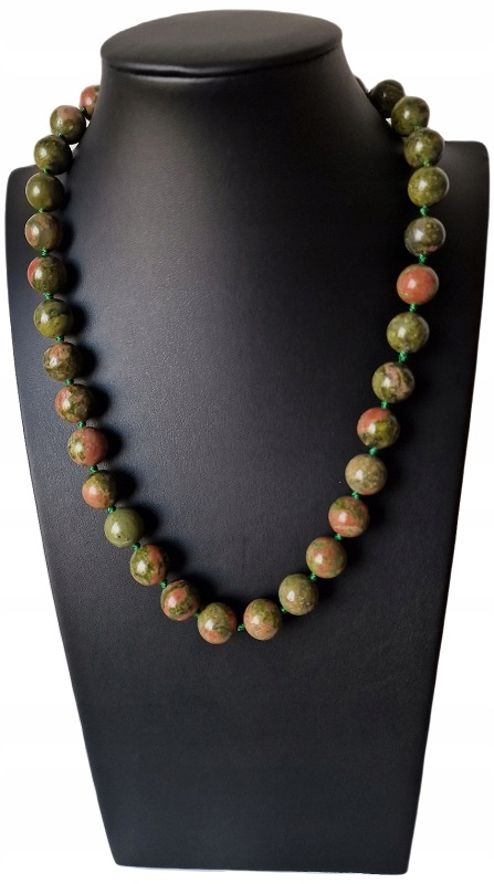 Unakit Přírodní Jaspis Zelený Náhrdelník Kameny Transformace Anahata