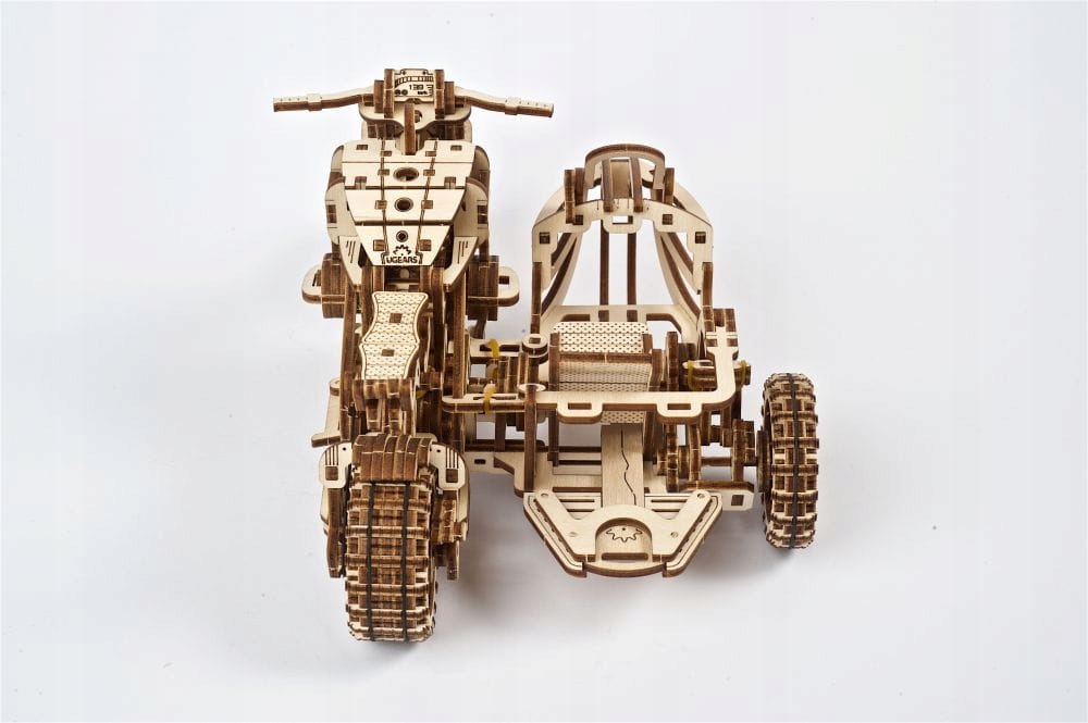 Motor Scrambler UGR-10 Ugears drewniany model do składania 3D gratis kawa Liczba elementów 380