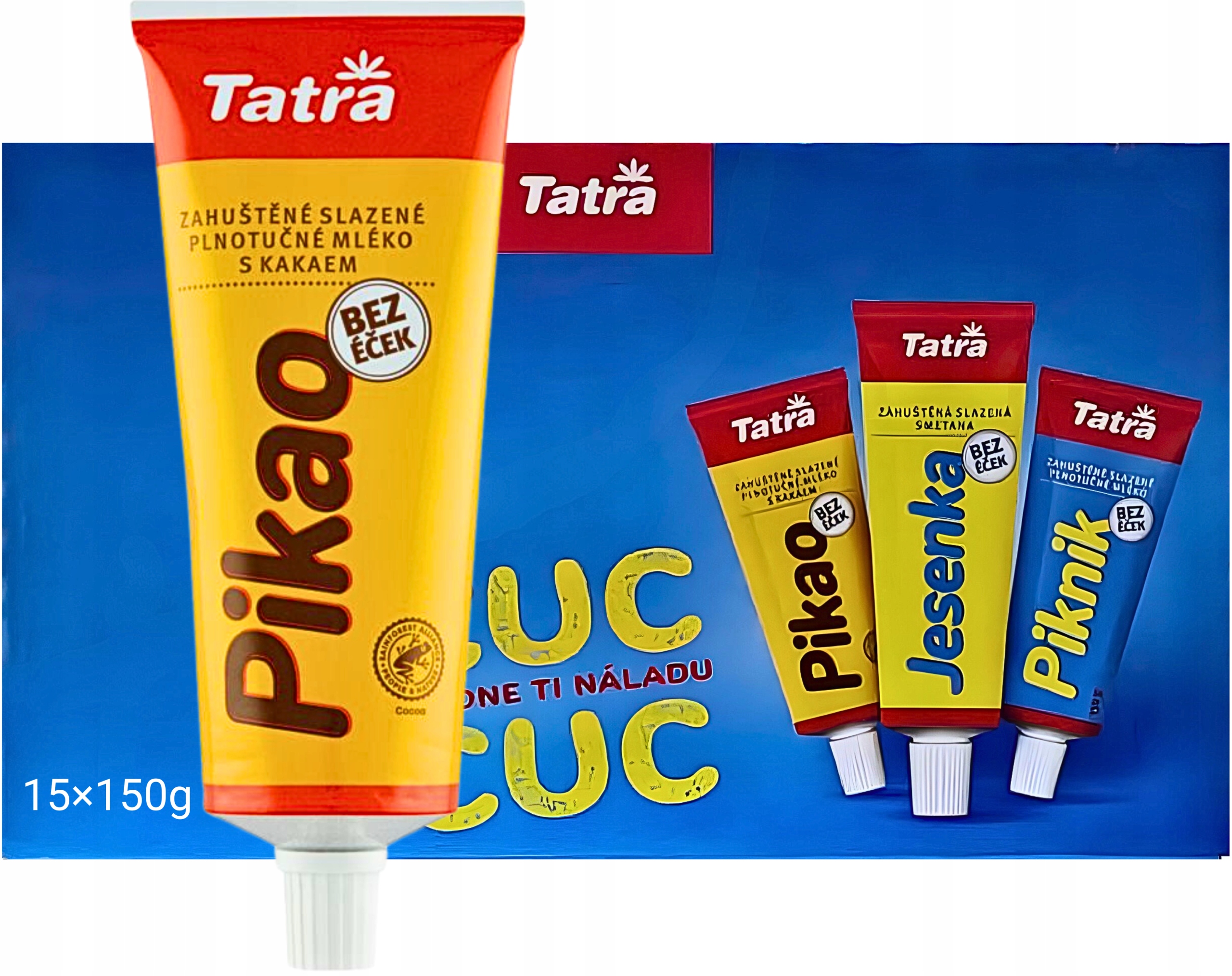 Levně Tatra Pikao Zahuštěné slazené plnotučné mléko s kakaem 15×150g