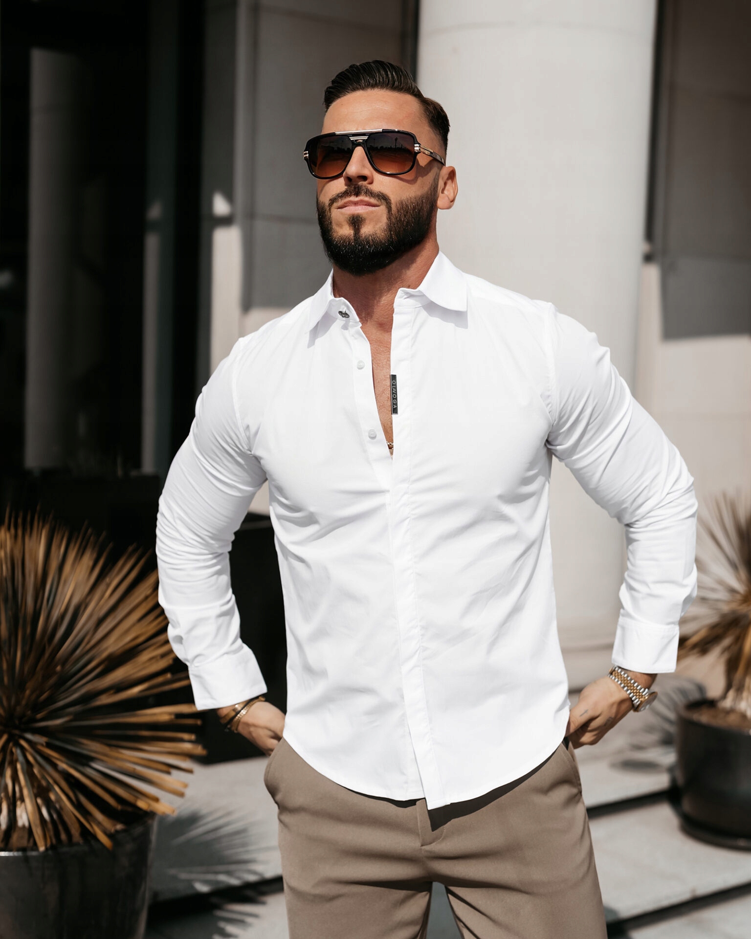 Koszula męska Olavoga Whis biała M