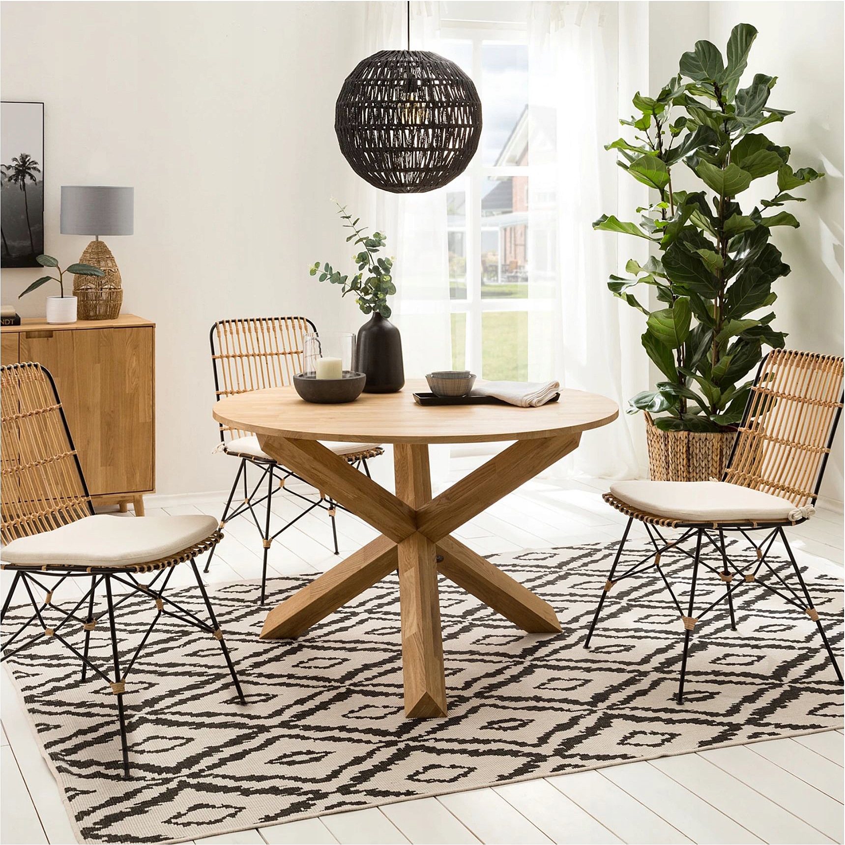 STÓŁ DĘBOWY OKRĄGŁY ŚREDNICA 120 cm, LITY DĄB! Marka Mebelink