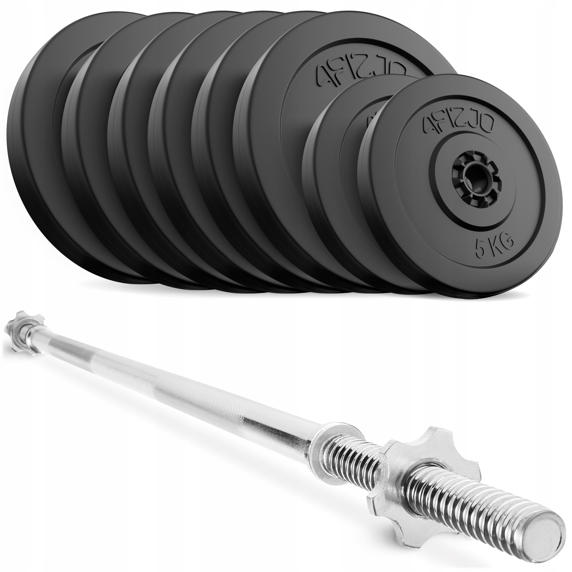 Zestaw Bitumiczny Obciążenie Talerze 70 Kg Sztanga Gryf Prosty 150 CM