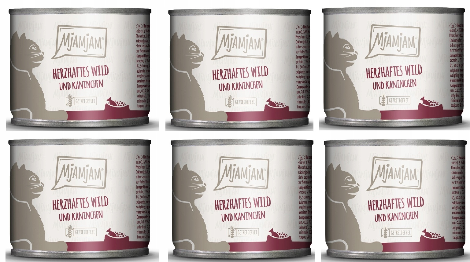 Mjamjam Zvěřina s králíkem a borůvkami 6 x 200 g