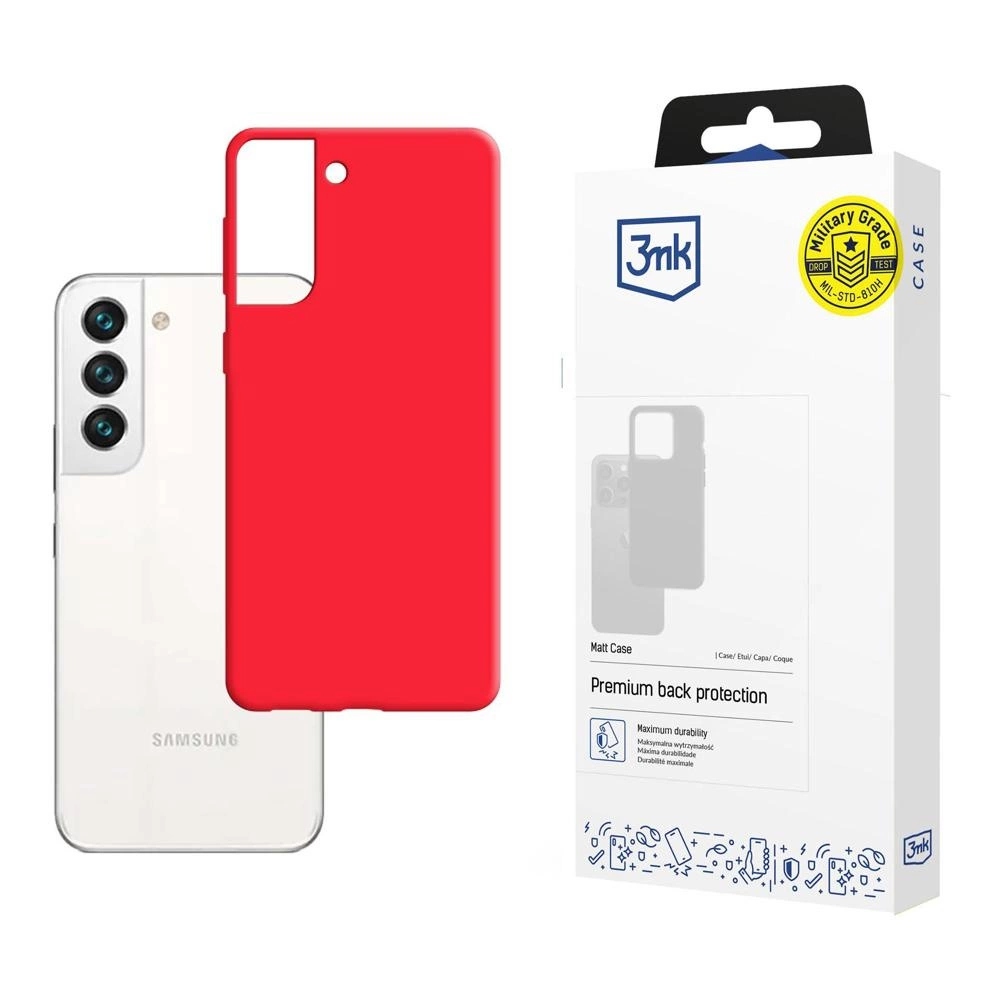Etui 3mk Matt Case na Samsung Galaxy S22 5G czerwone