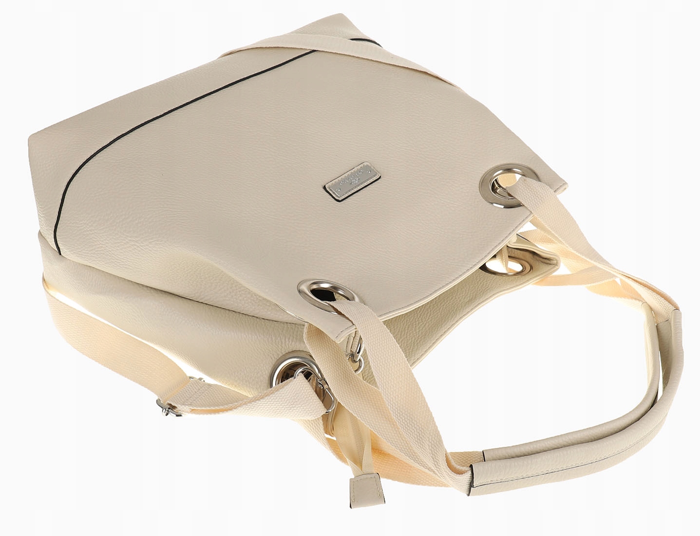 CHARRO Elegancka Torebka Damska worek listonoszka CH1362571 Beige Kolor beżowy