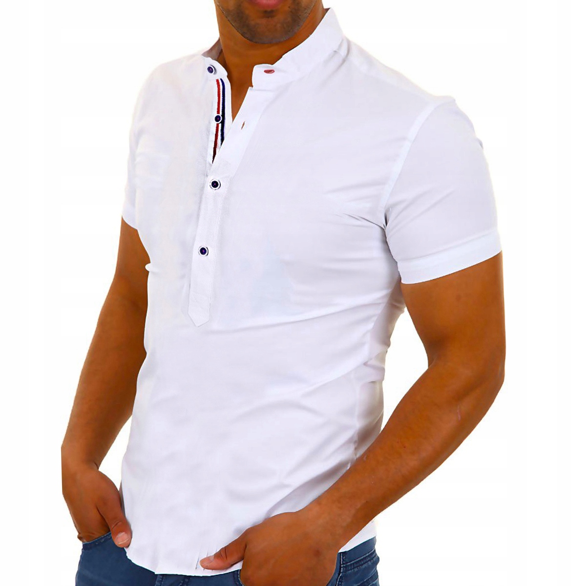 Pánská košile Elegantní stojáček Svatba Svatební Hostina Regular Bavlněná