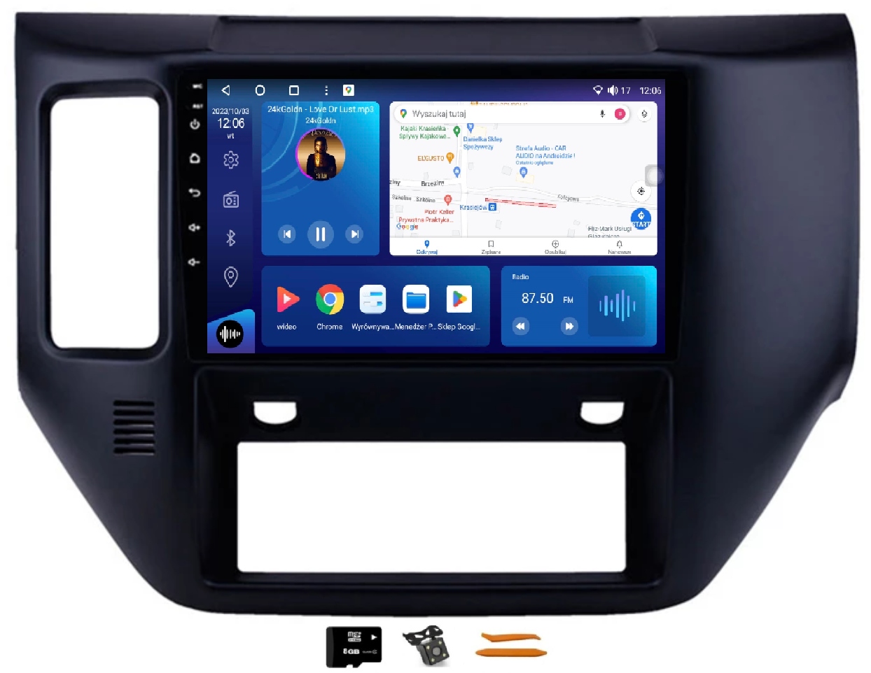 Radio Android Nawigacja Qled Carplay 128GB Lte Nissan Patrol 5 V Y61 04-20