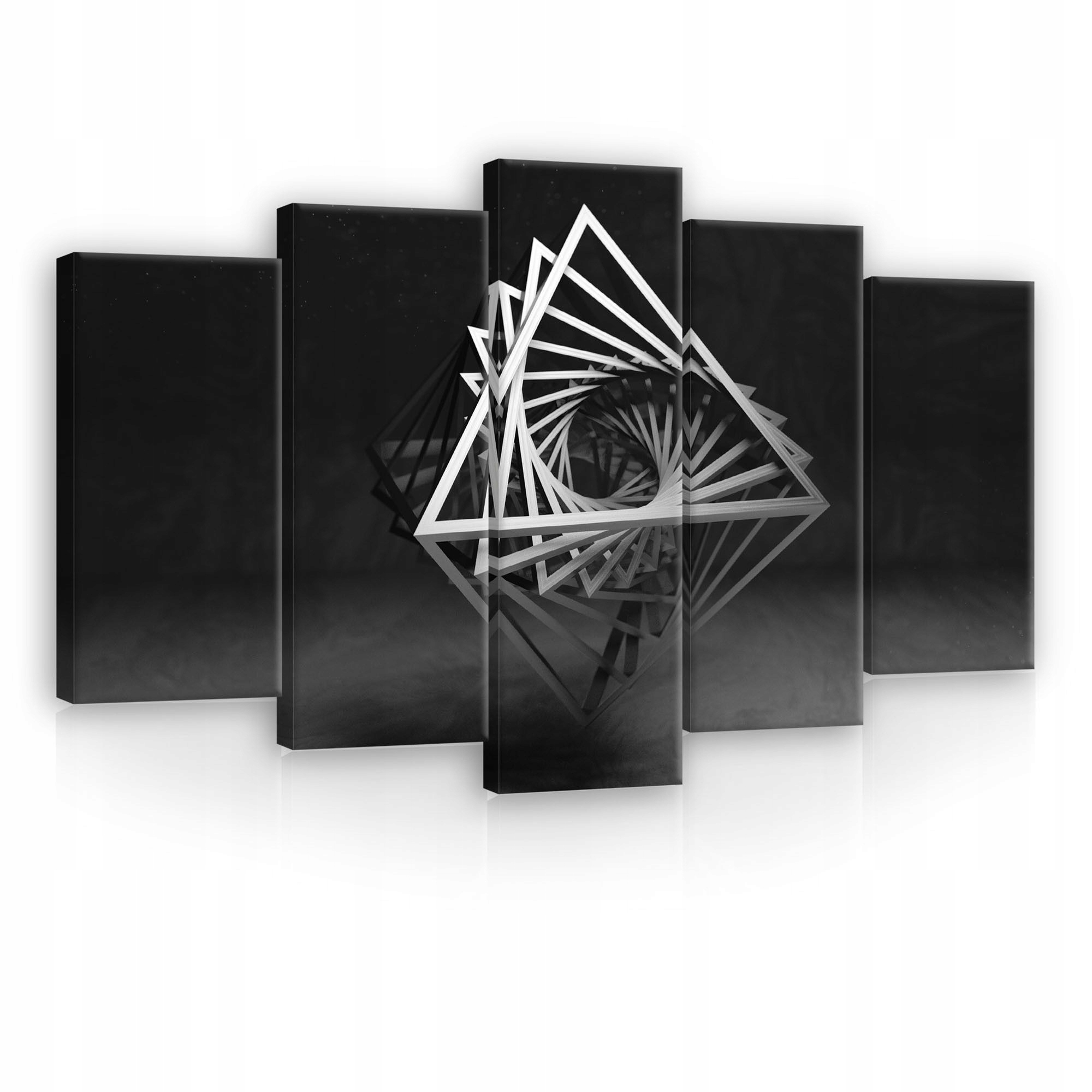 Obraz 100x60 Geometrie abstrakce minimalismus černá a bílá optická iluze