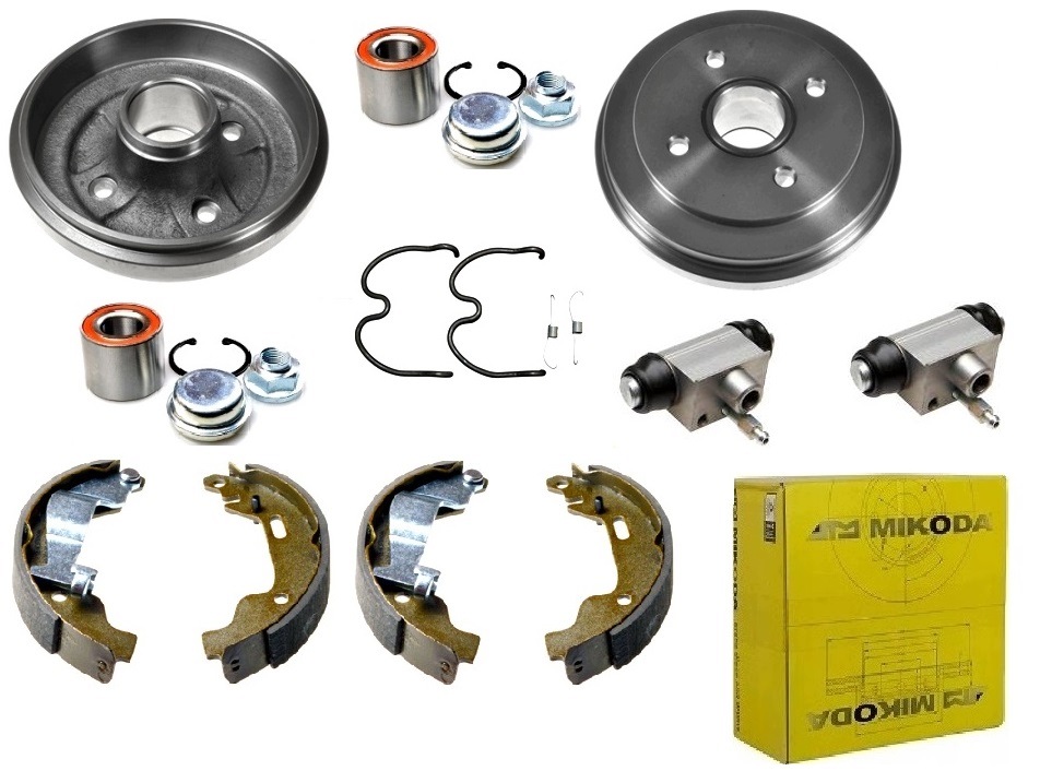 Bubny čelisti ložiska válce Opel Agila A bez Abs Sada Zadní 180 mm