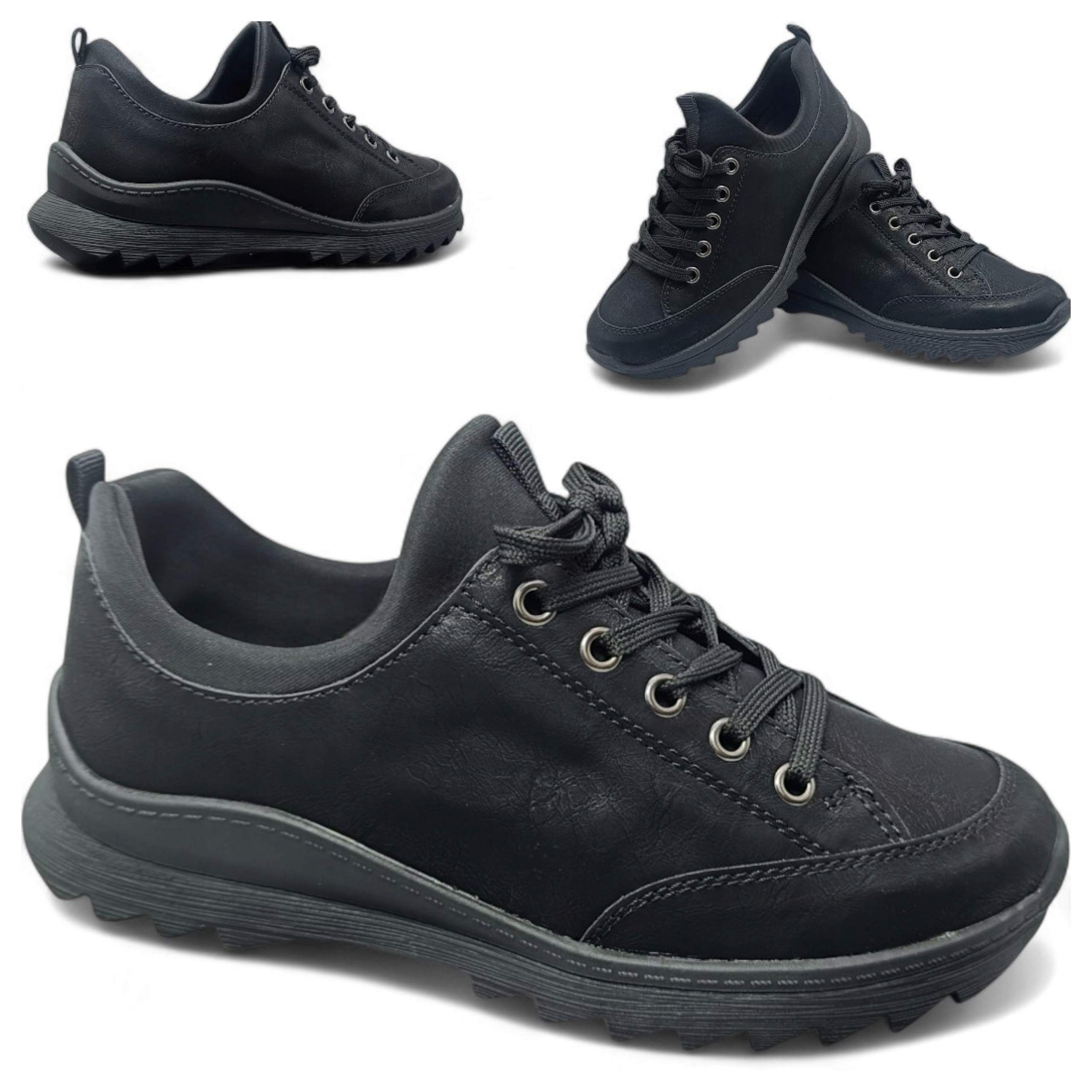 Dámské Sneakersy Velikost 37 Pohodlné Černé Boty S Plochou Podrážkou Podzimní Jarní Unisoft