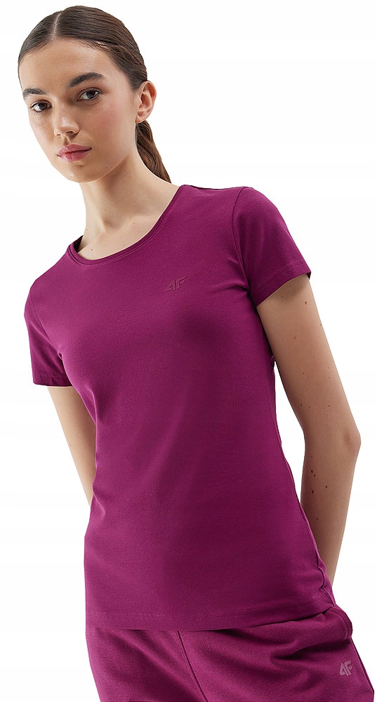 KOSZULKA DAMSKA 4F T-SHIRT BLUZKA BAWEŁNIANA r.L Marka 4F