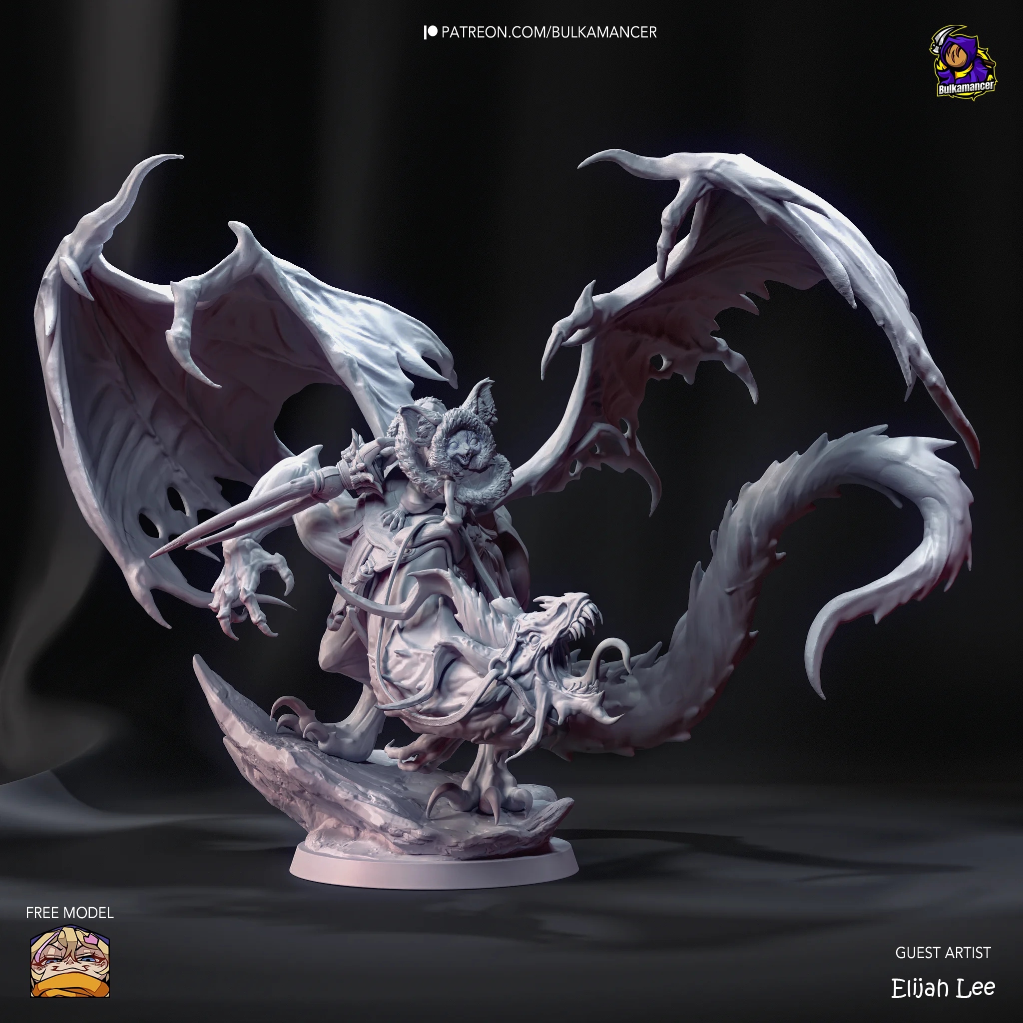 Palico Dragon-Rider Monster Hunter Figura Bulkamancer Sculpts 3D tisk