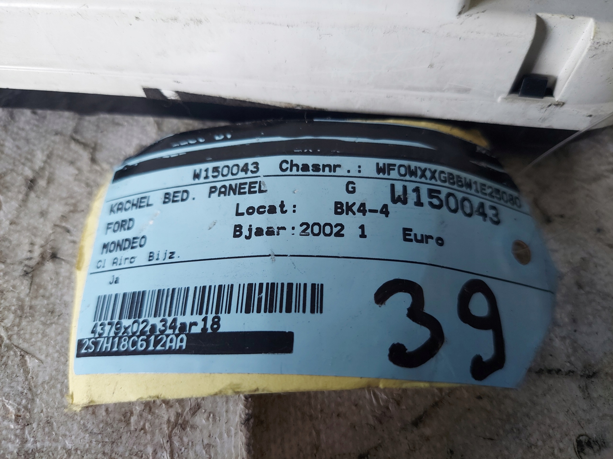 PANEL KLIMY MONDEO MK 3 2S7H18C612AA