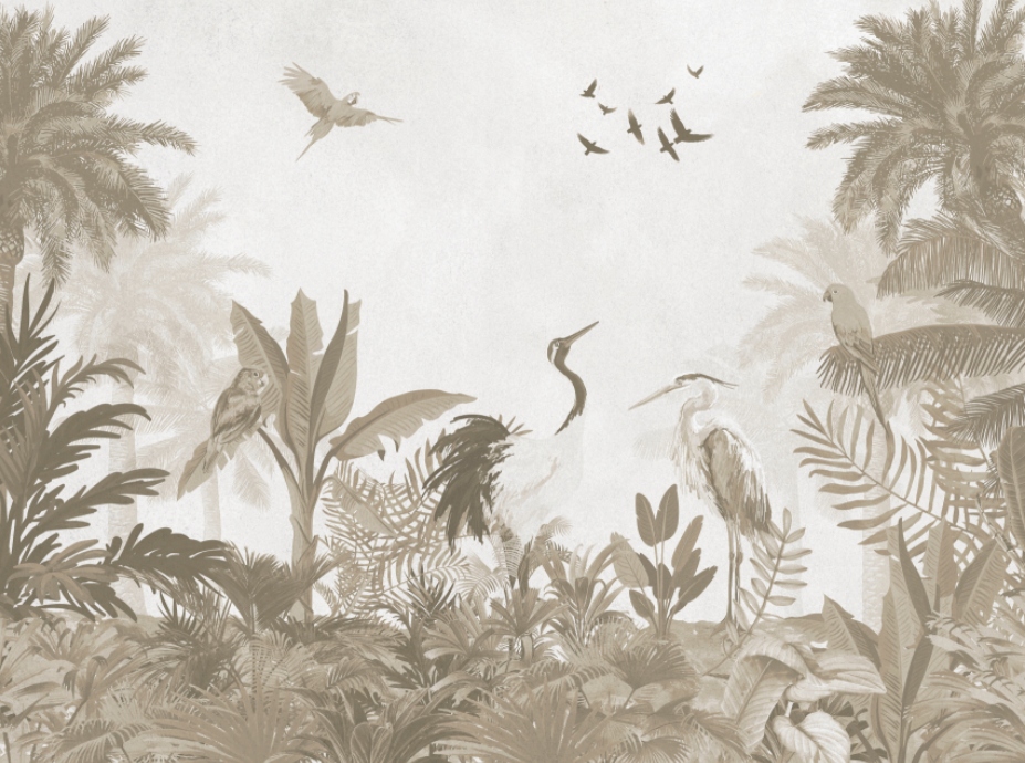 Fototapeta Jednofarebný tropický les do spálne 350 x 260 cm, vlies 230 g