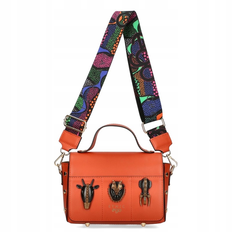 Ego Dámská kožená kabelka Kufřík Aztécké zázraky s dvěma ramenními popruhy