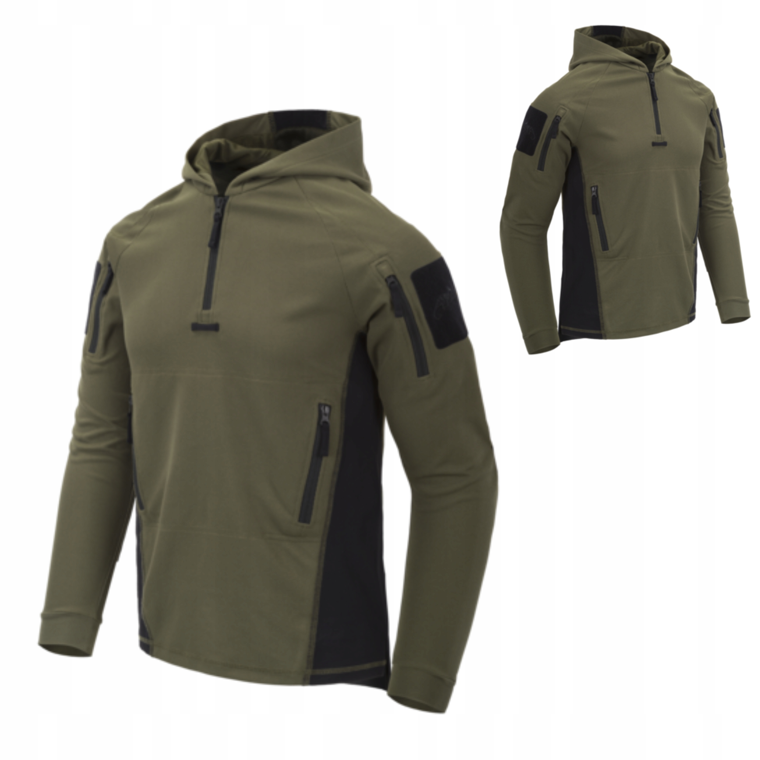 Pánská taktická Mikina , S Kapucí , s kapucí na střelnici, olivově zelená, velikost L