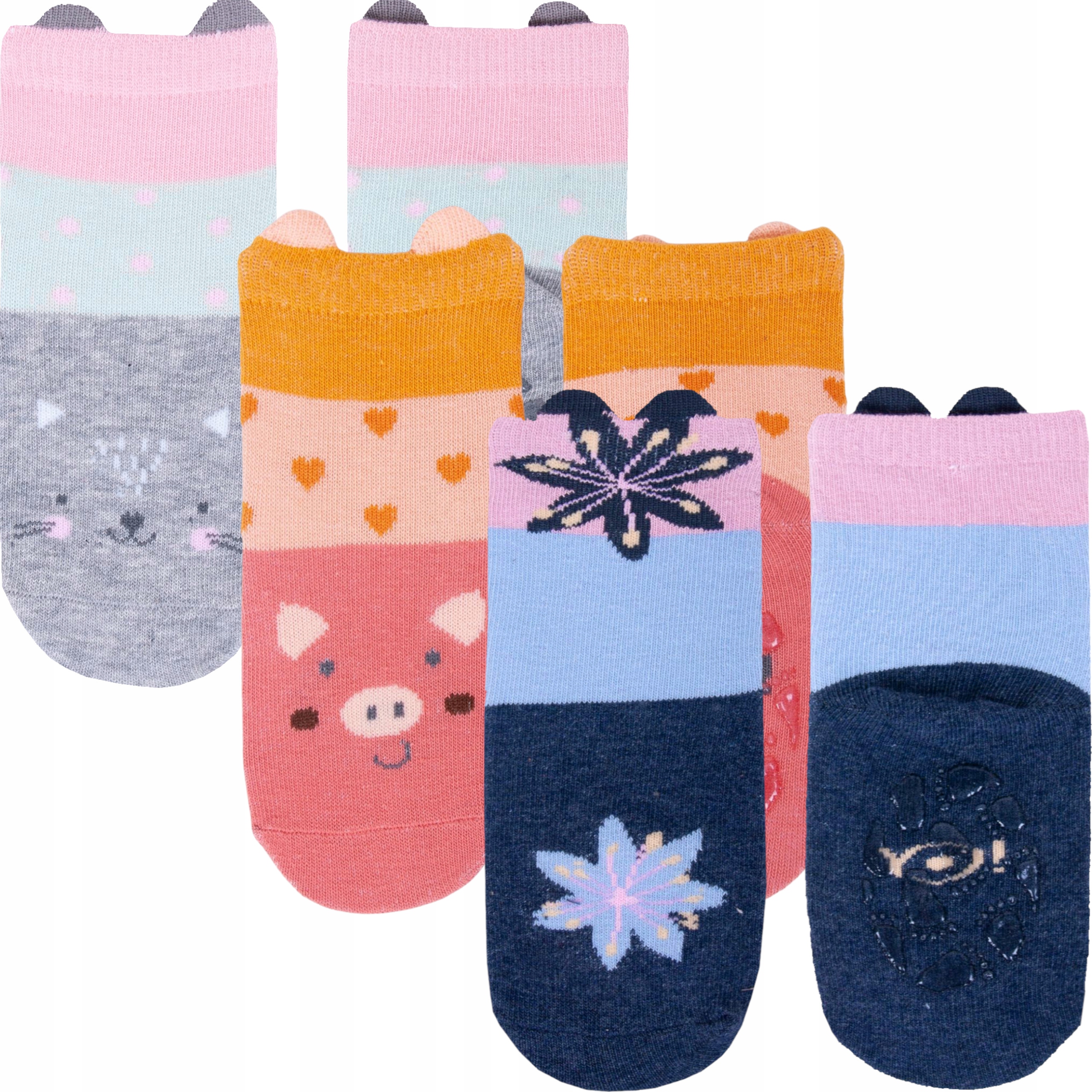 

3-PAK Skarpetek Antypoślizgowych z Silikonem 27-30