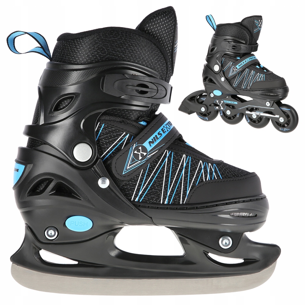 Hokejové Brusle Kolečkové brusle Regulovatelné Brusle 2v1 Dětské rekreační brusle 2v1 Nils