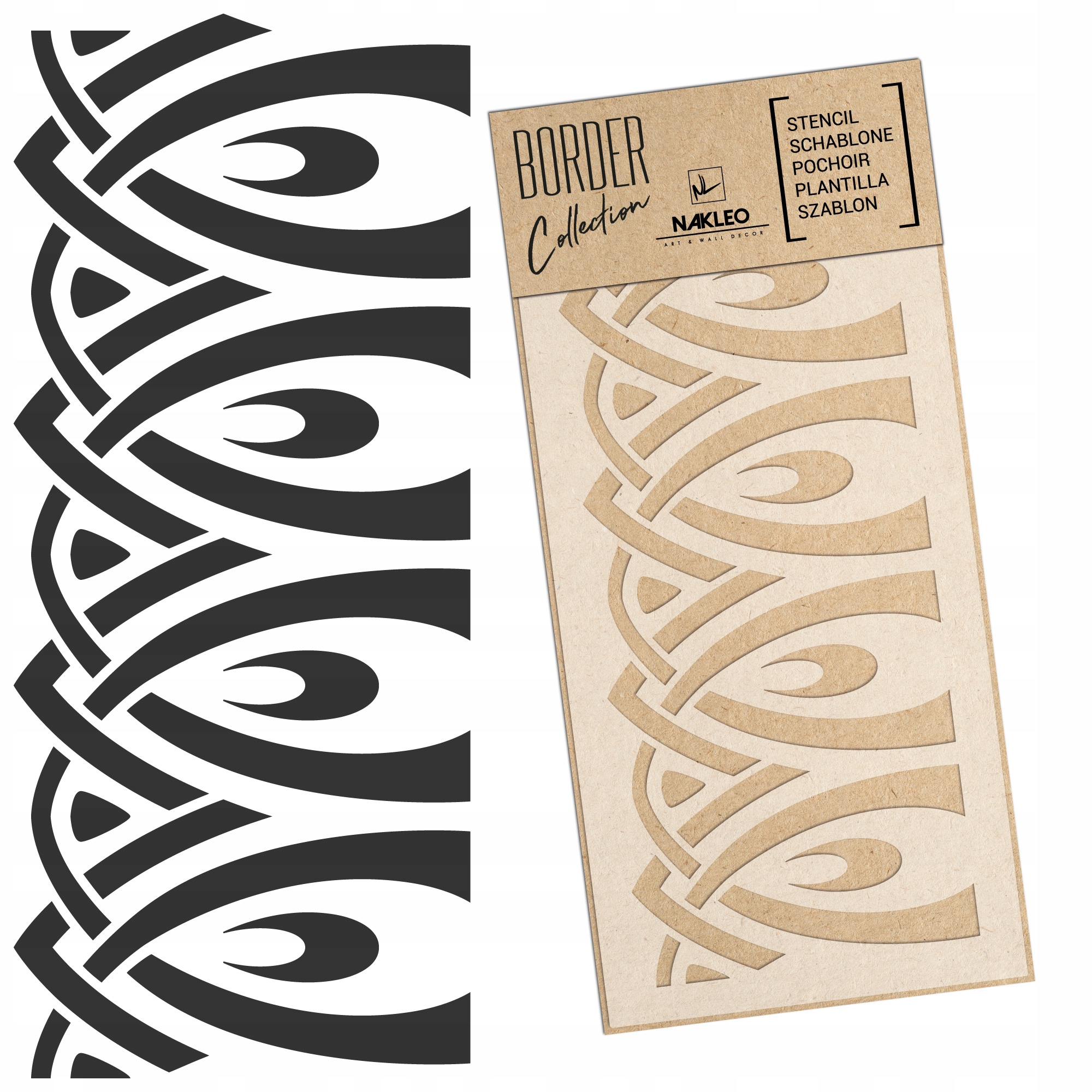 Malířská šablona Bordiura Opakovaně Použitelný 45x95 cm Dekor Secesní Ornament
