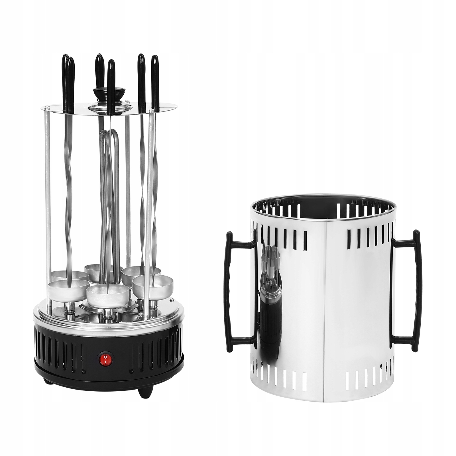 Pionowy Grill Rotisserie Z 6 Szaszłyki