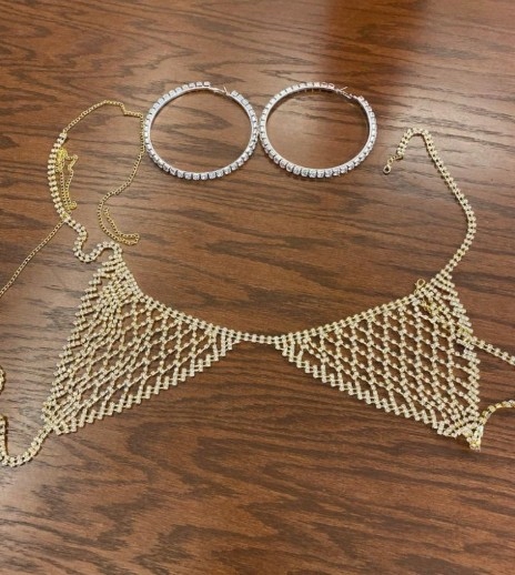 seksowna bielizna z łańcuszków stanik i majtki Kod producenta 346