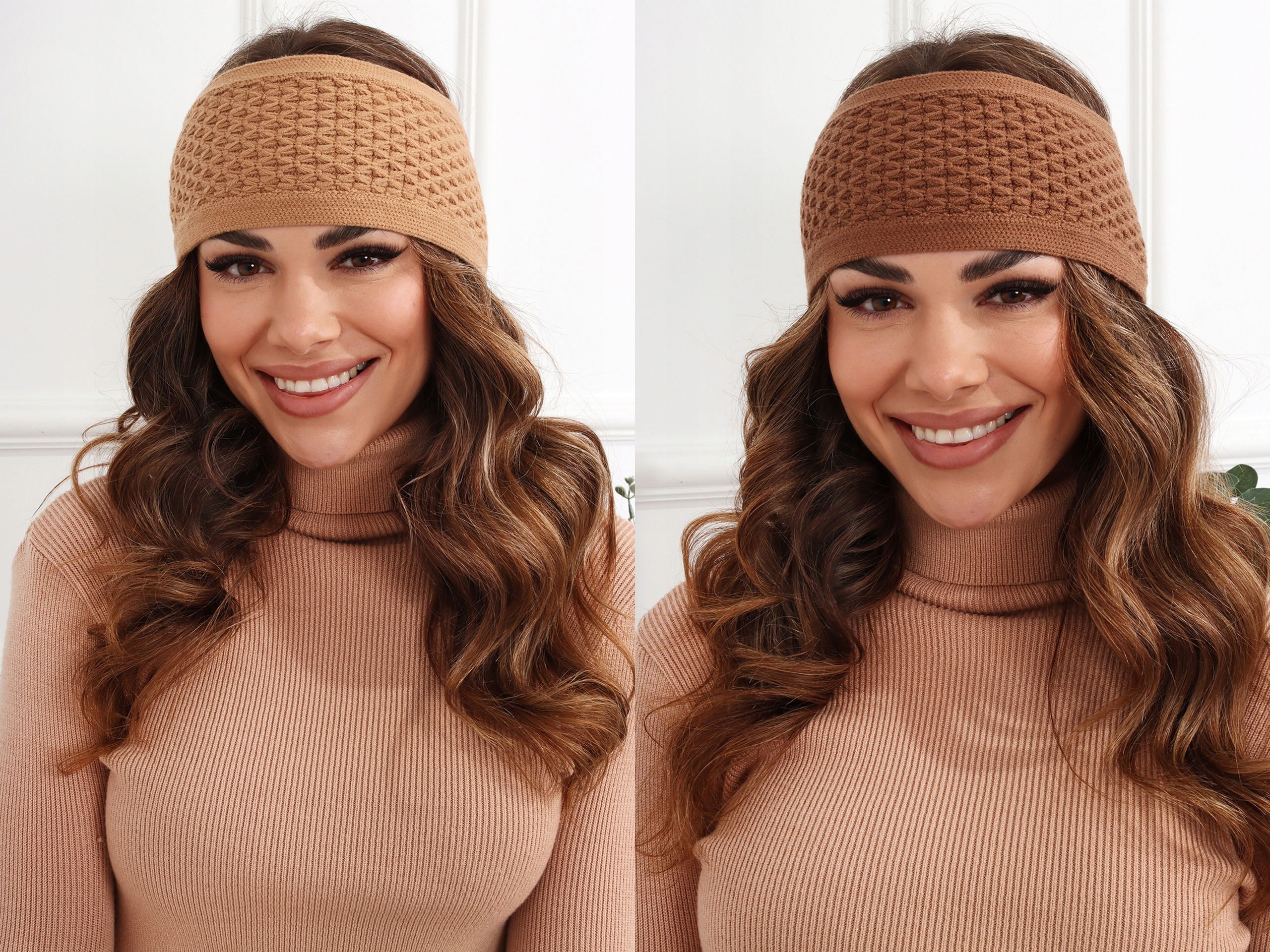 OPASKA DAMSKA NA GŁOWĘ USZY NAUSZNIKI TURBAN CZAPKA CIEPŁA SZEROKA KOLORY Model 2717