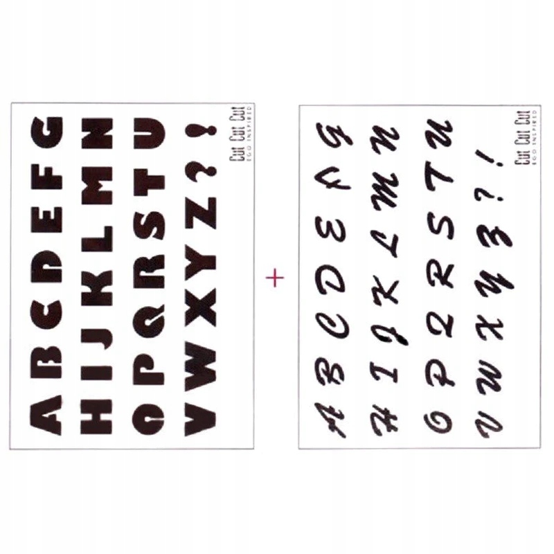 2 Šablony A4 samolepicí Abeceda