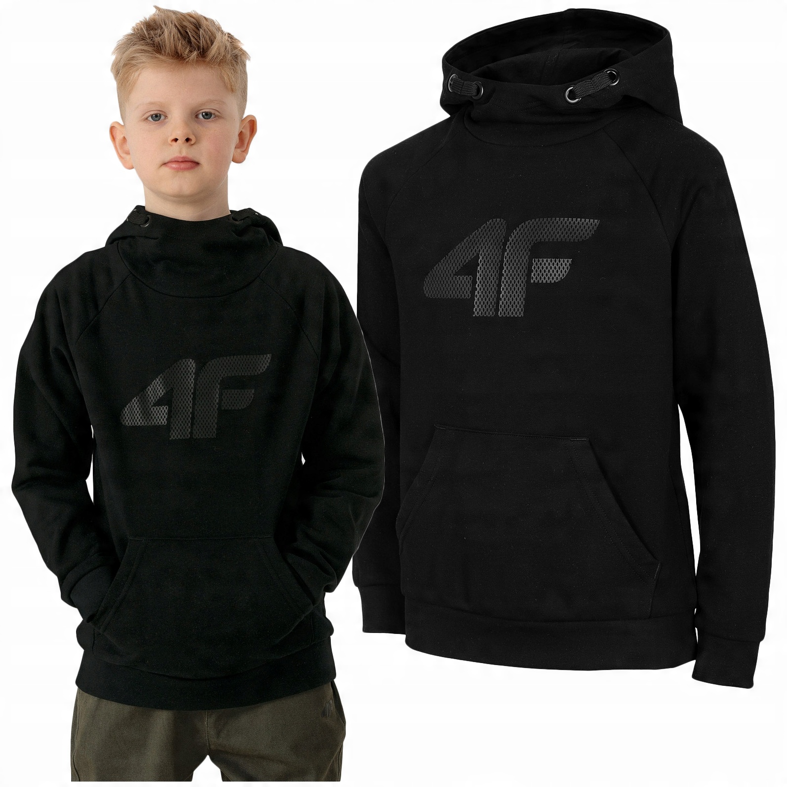 

Bluza z Kapturem Kangurka 4F junior JBLM002 158