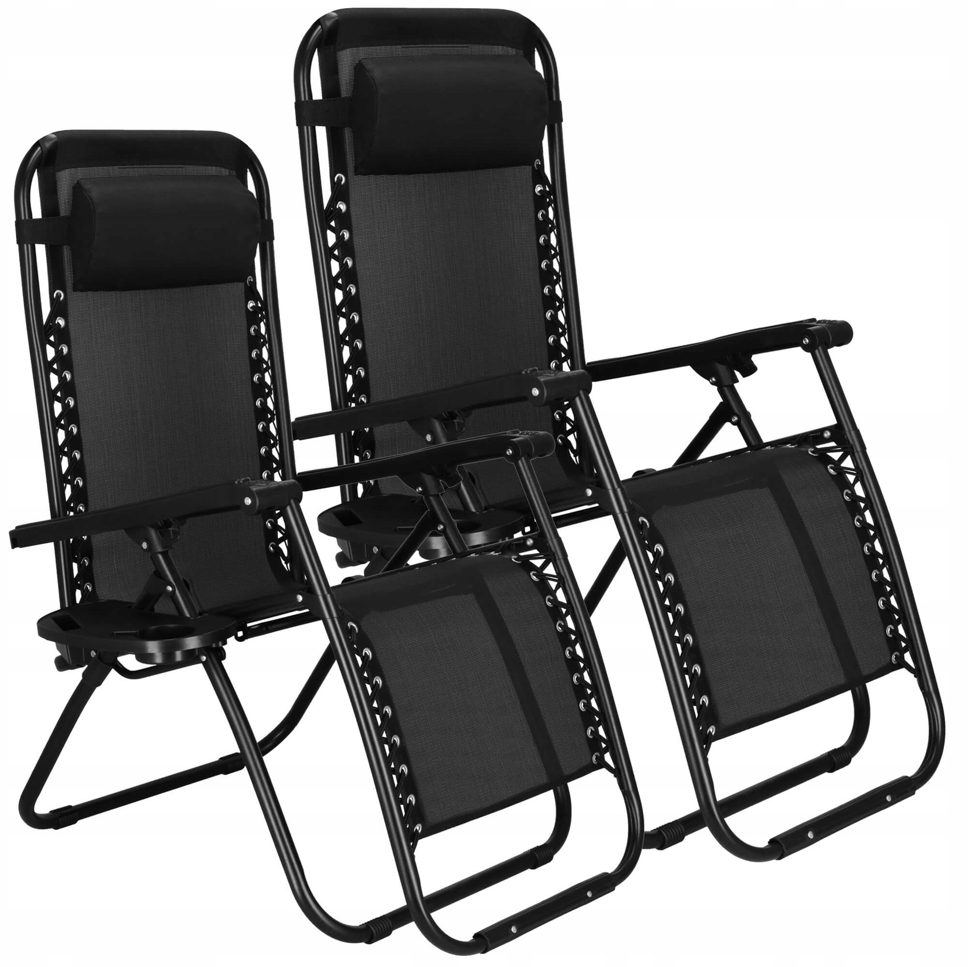Ležadlo 2ks Záhradné Skladacie Kreslo Zero Gravity Turistické Plážové Lehátka