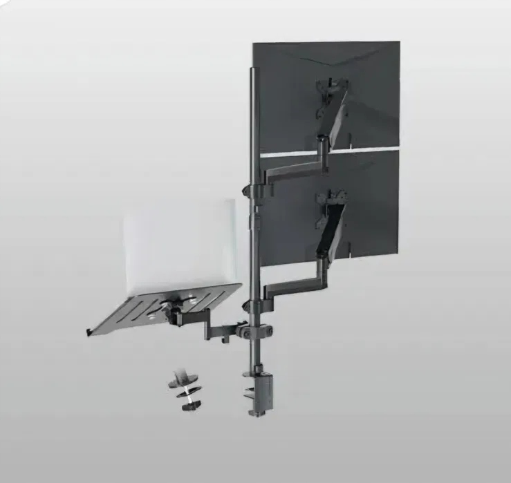 Držák stojanu na 2 monitory 17-32" s ramenem pro notebook 17" Kvalita