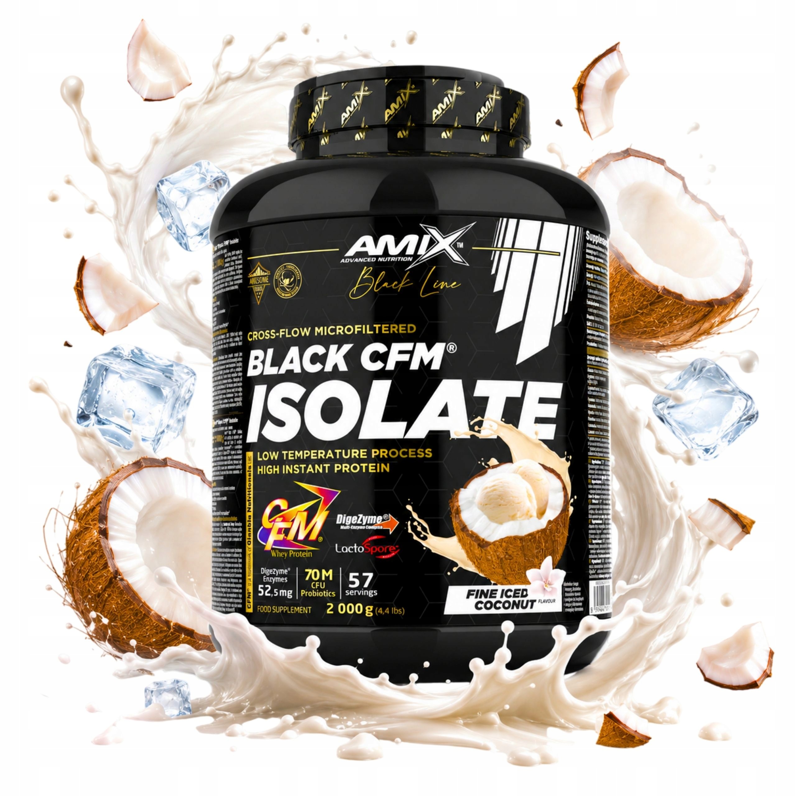 Whey Protein Isolate Wpi Proteinový Izolát Syrovátky bez cukru Laktóza kokosová