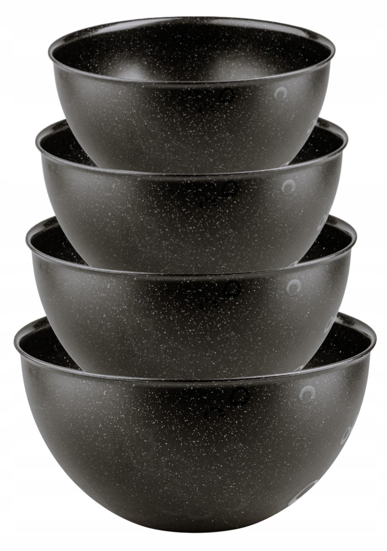 

Miski Plastikowe Kuchenne Zestaw 4 Misek Czarne