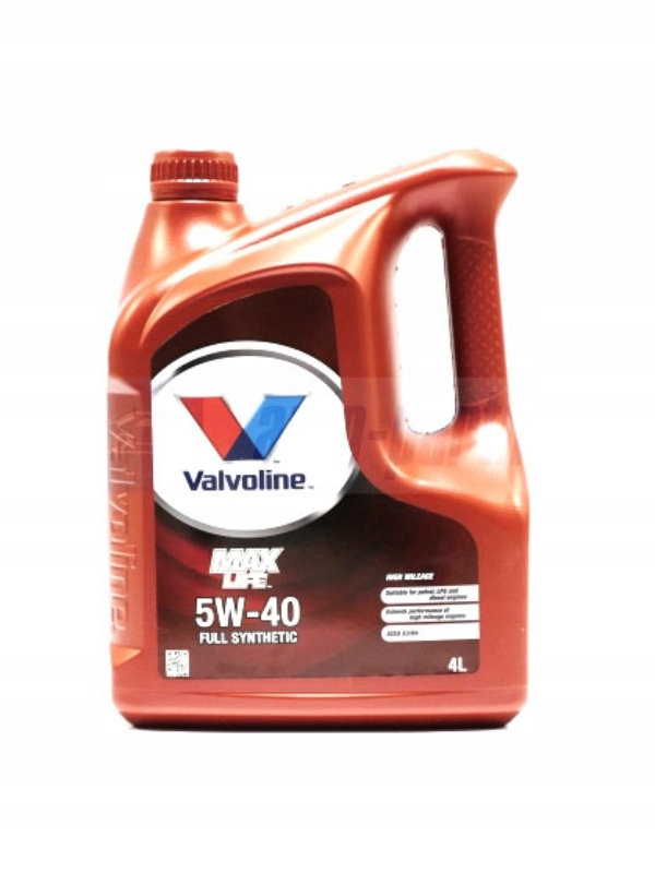 Olej Silnikowy 5W-40 4L Max Life Synthetic Valvoline Api Sn/cf