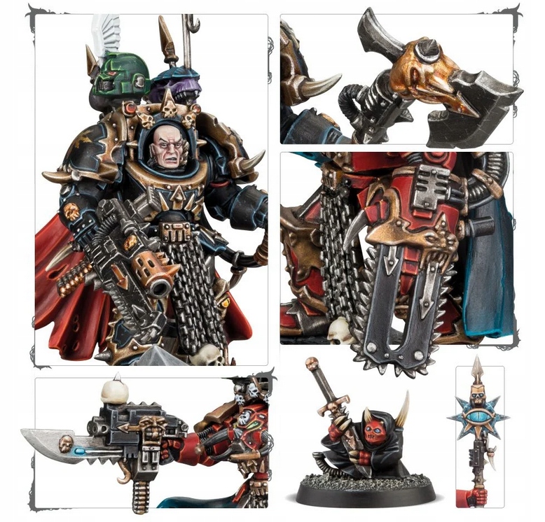 Chaos Space Marines - Chaos Lord in Terminator Armour Język instrukcji angielska