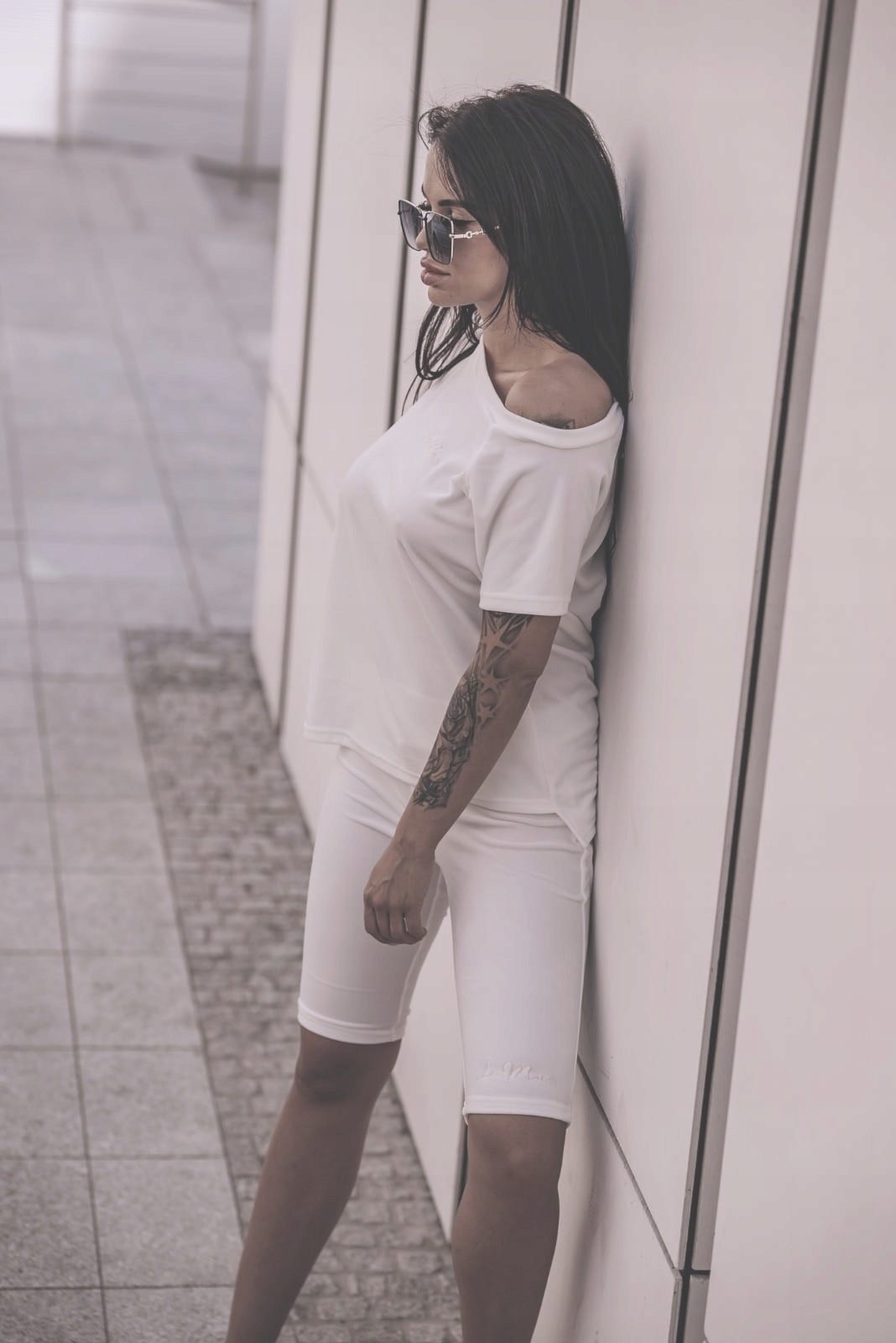 La.. mu sada teplákovka velurový push-up bílý L/XL-3