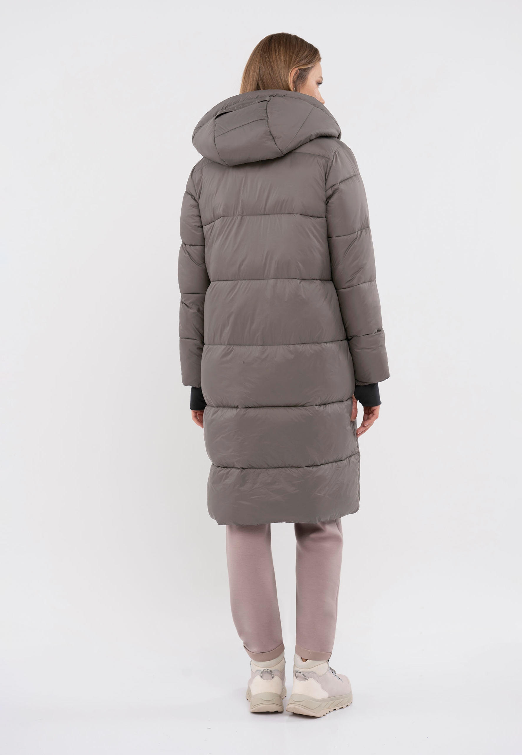 その他 Moko DAMSKI DŁUGI PIKOWANY PŁASZCZ BRĄZOWY VOLCANO J-MACADAMIA XXL