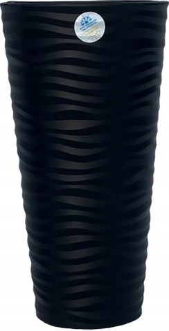 Doniczka okrągła Sahara Dunes Slim 30 | Czarny — 12