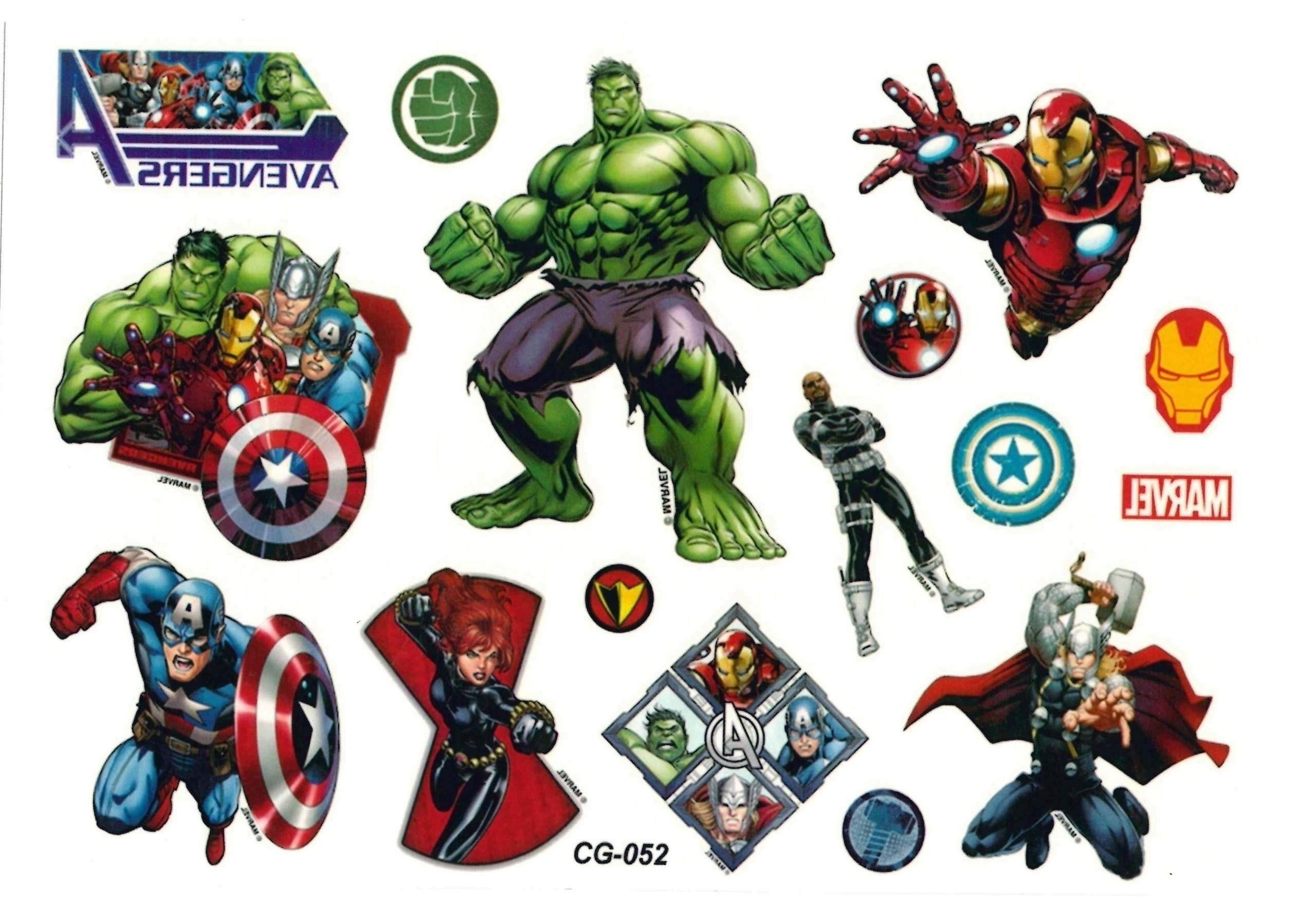

Tatuaże zmywalne dla dzieci Avengers CG052