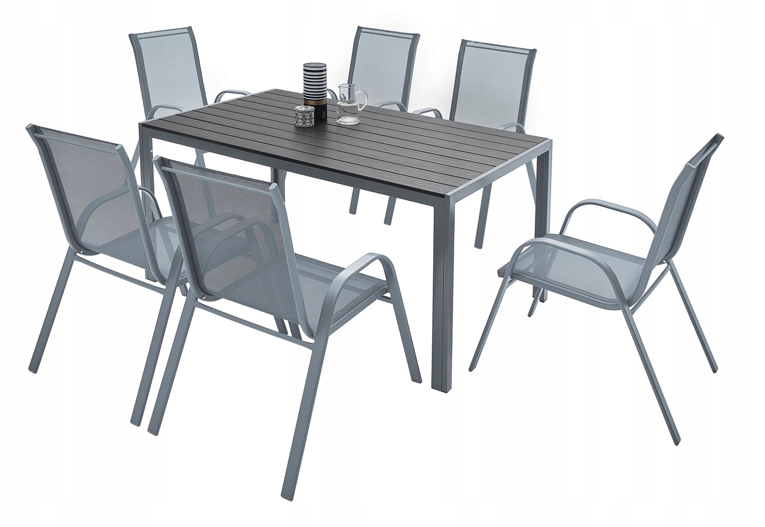 MEBLE OGRODOWE ZESTAW STÓŁ 6+1 NA TARAS BALKON Producent MAT-COMPANY