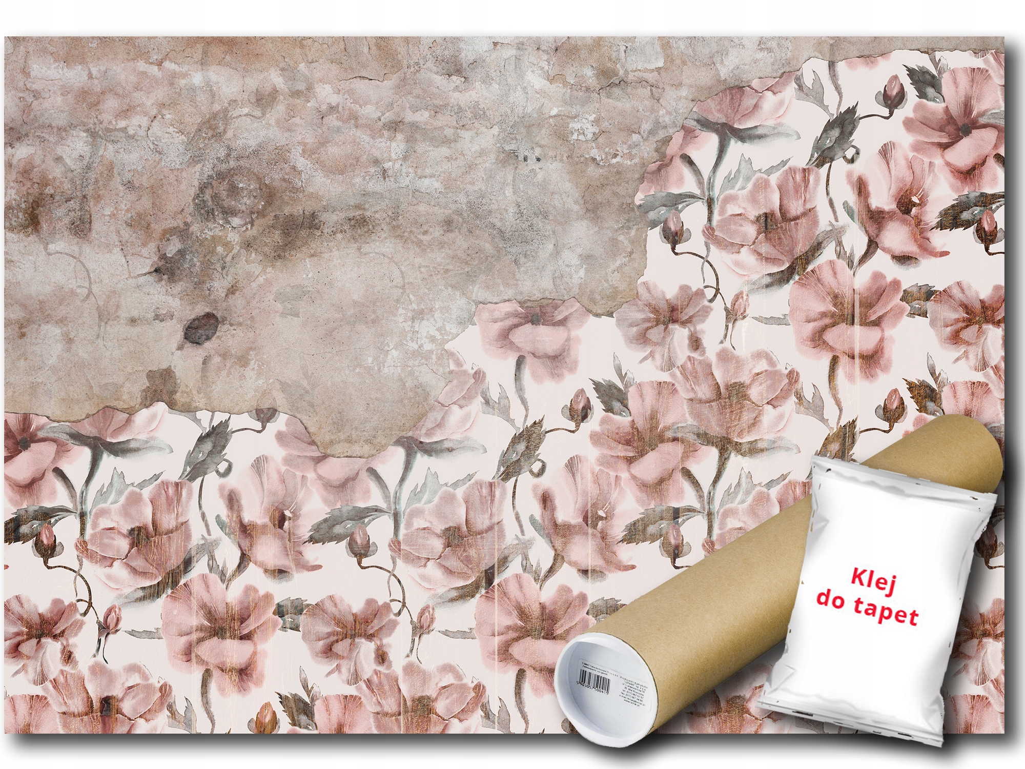 Fototapeta Flizelina Kvety Beton Stena 416x254