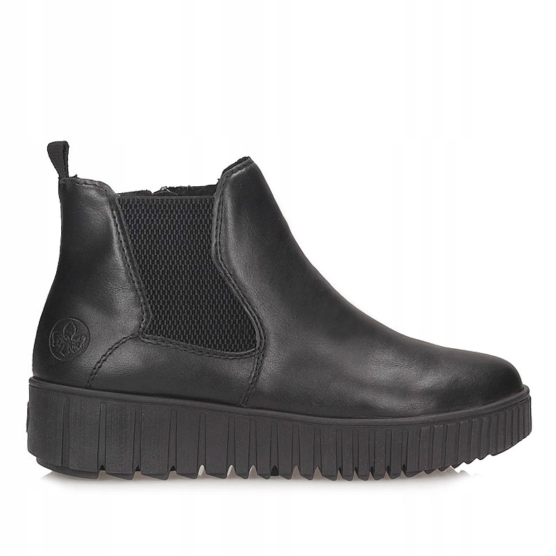 Černé ležérní dámské kotníkové boty Rieker Y6151-00