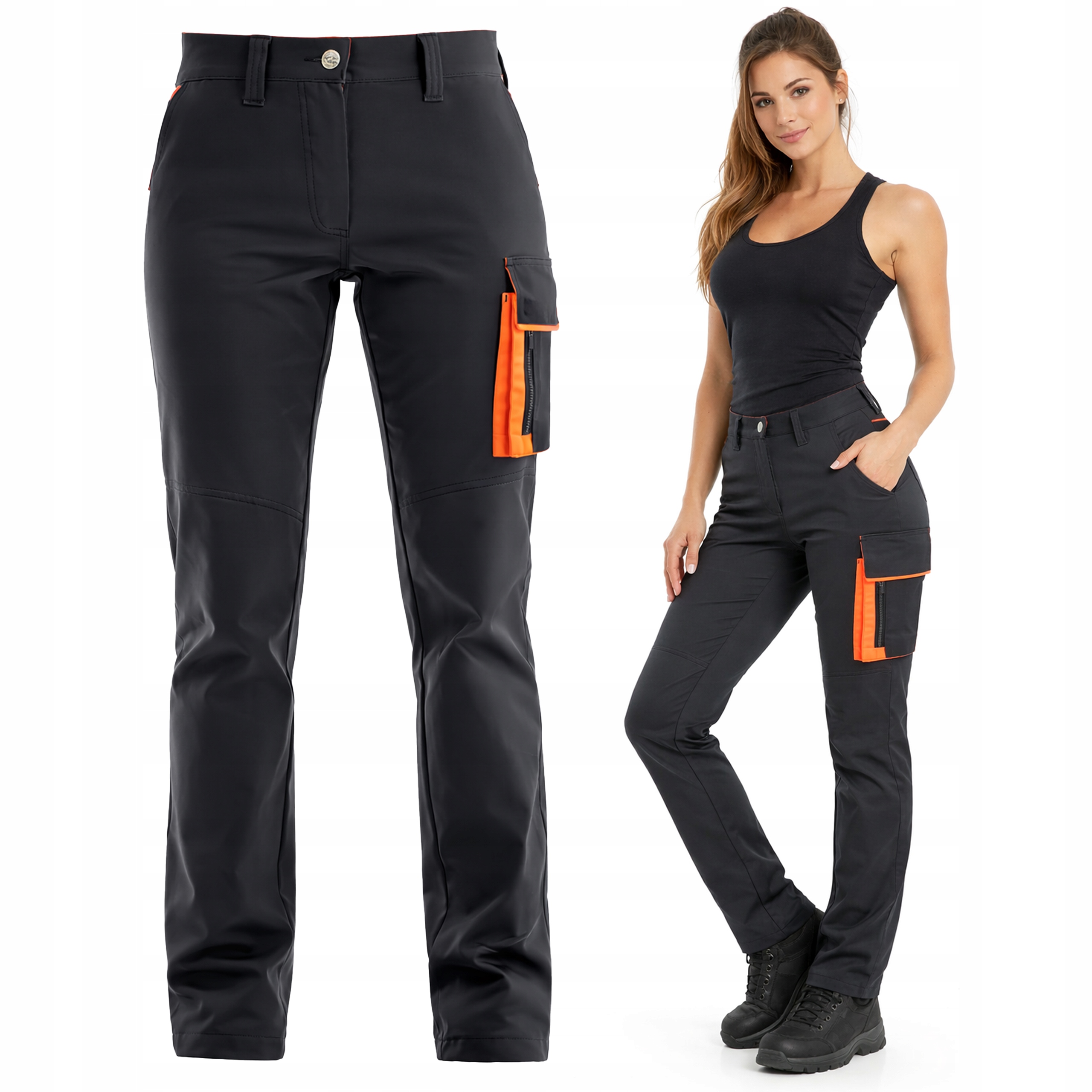 Spodnie robocze damskie Elastyczne Stretch Bawełna dla kobiet Mocne