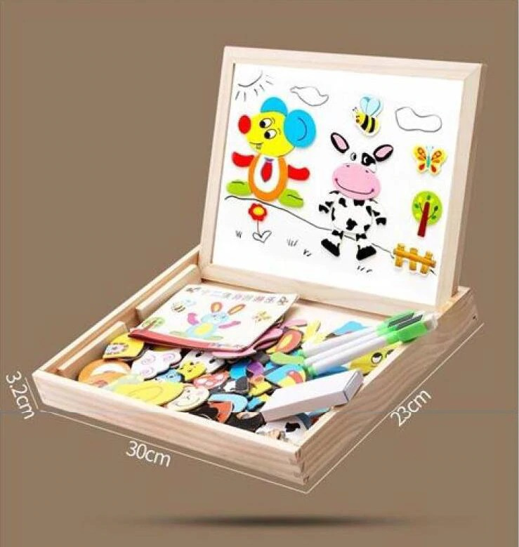 EDUKACYJNA duża WIELOFUNKCYJNA tablica MAGNETYCZNA Materiał drewno