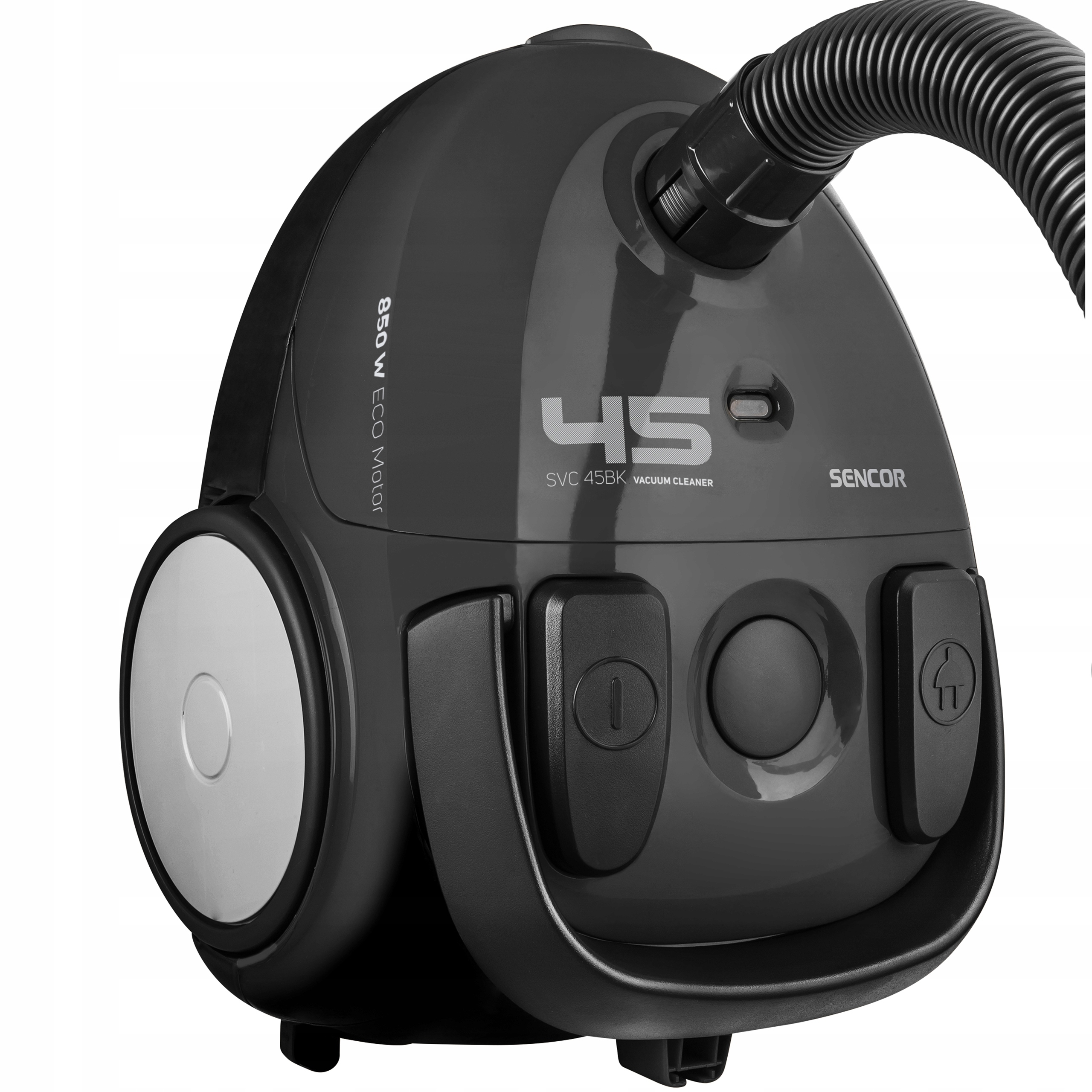 Mały odkurzacz workowy 850W Hepa czarny 1,5L Sencor Svc 45BK-EUE3 Mocny
