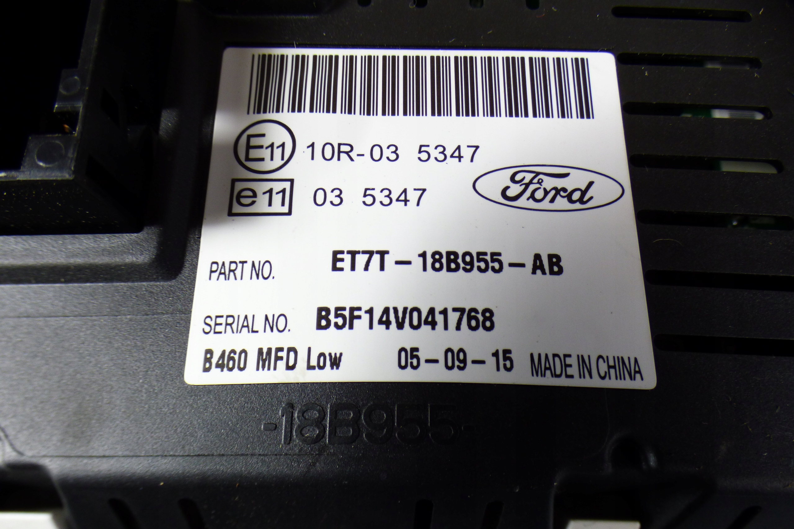 display ET7T-18B955-AB FORD FIESTA VII MK7