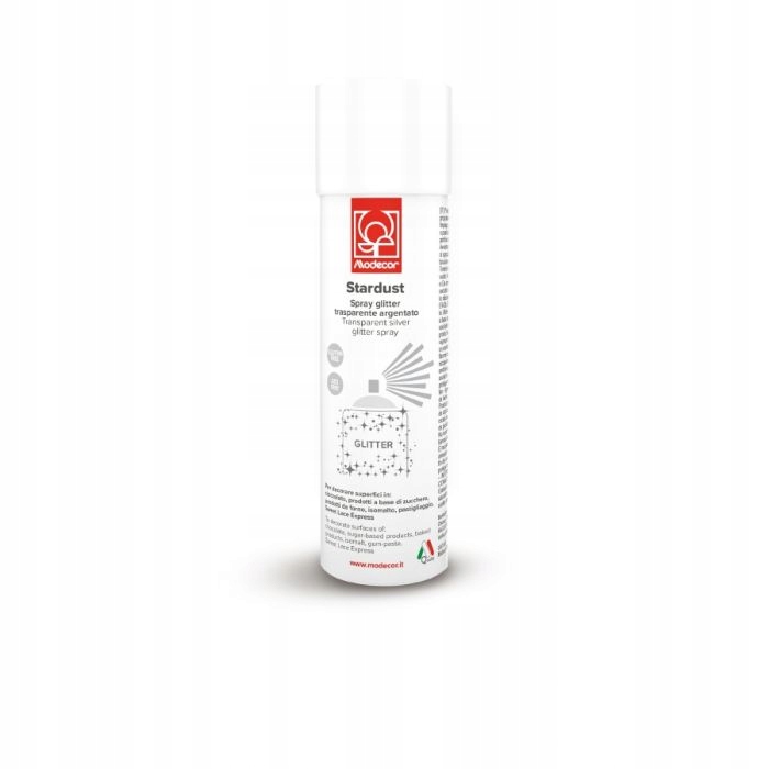 Jedlý brokát ve spreji 250 ml (průhledný) Modecor