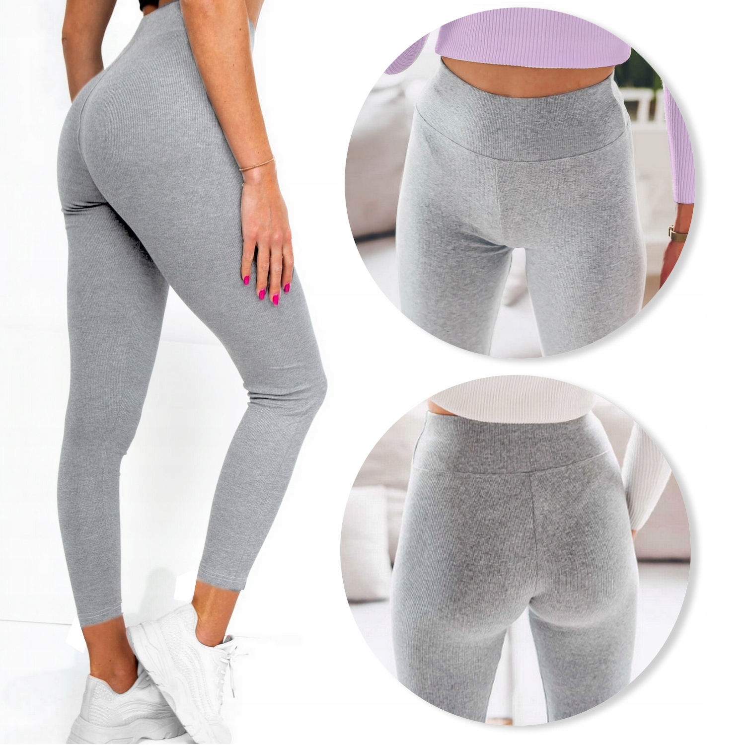

Legginsy Bambusowe Wyszczuplające Prążkowane S/m