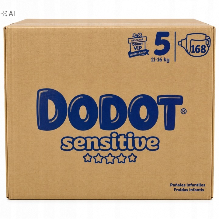 Dodot Sensitive pieluchy rozmiar 5 11–16 kg 168 szt.