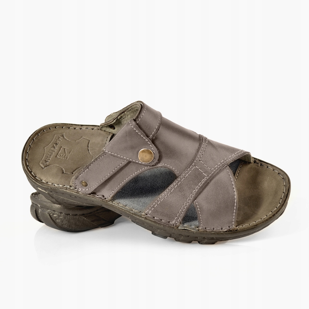 015 nazouváky a sandály z jedné kůže Maximus šedá 46