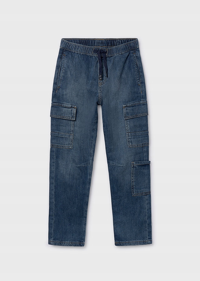 Mayoral 6570 Spodnie Jeansowe Jogger Cargo Kieszenie r.160